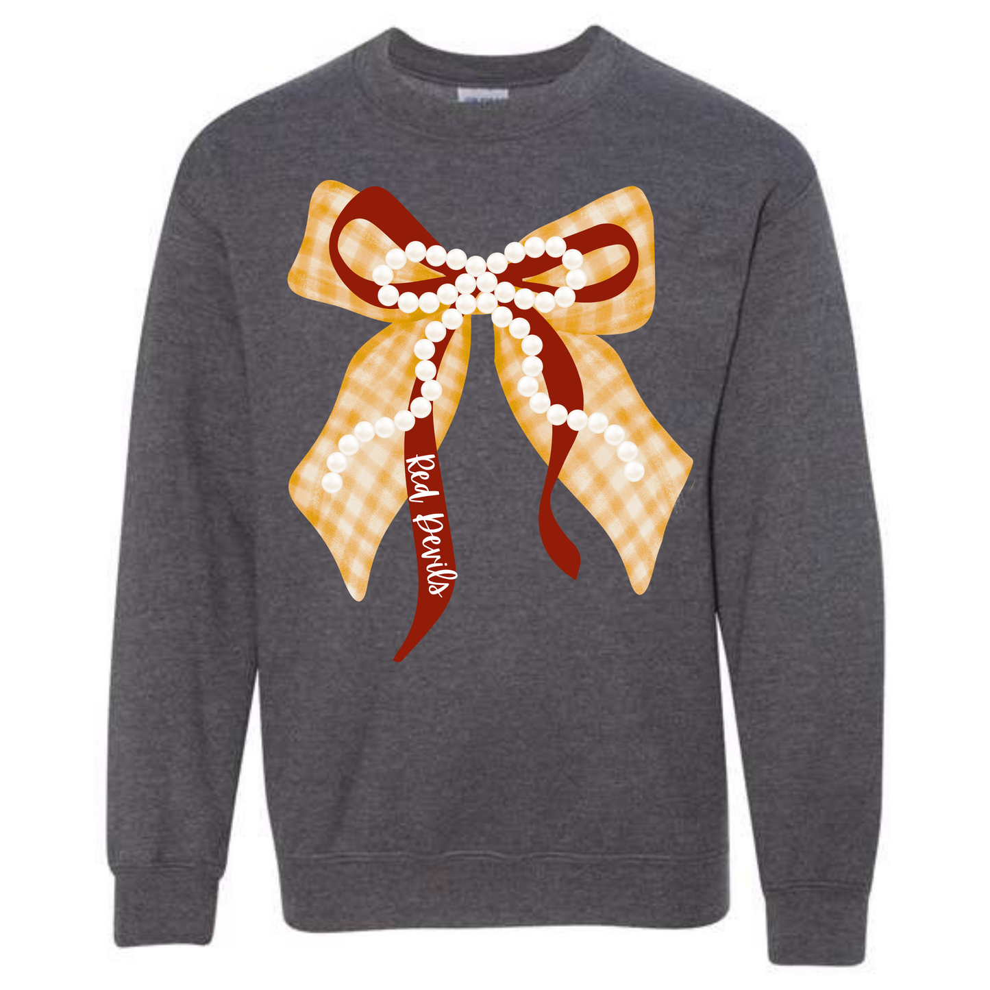 PREORDER Red Devils Pearl Bow Crewneck