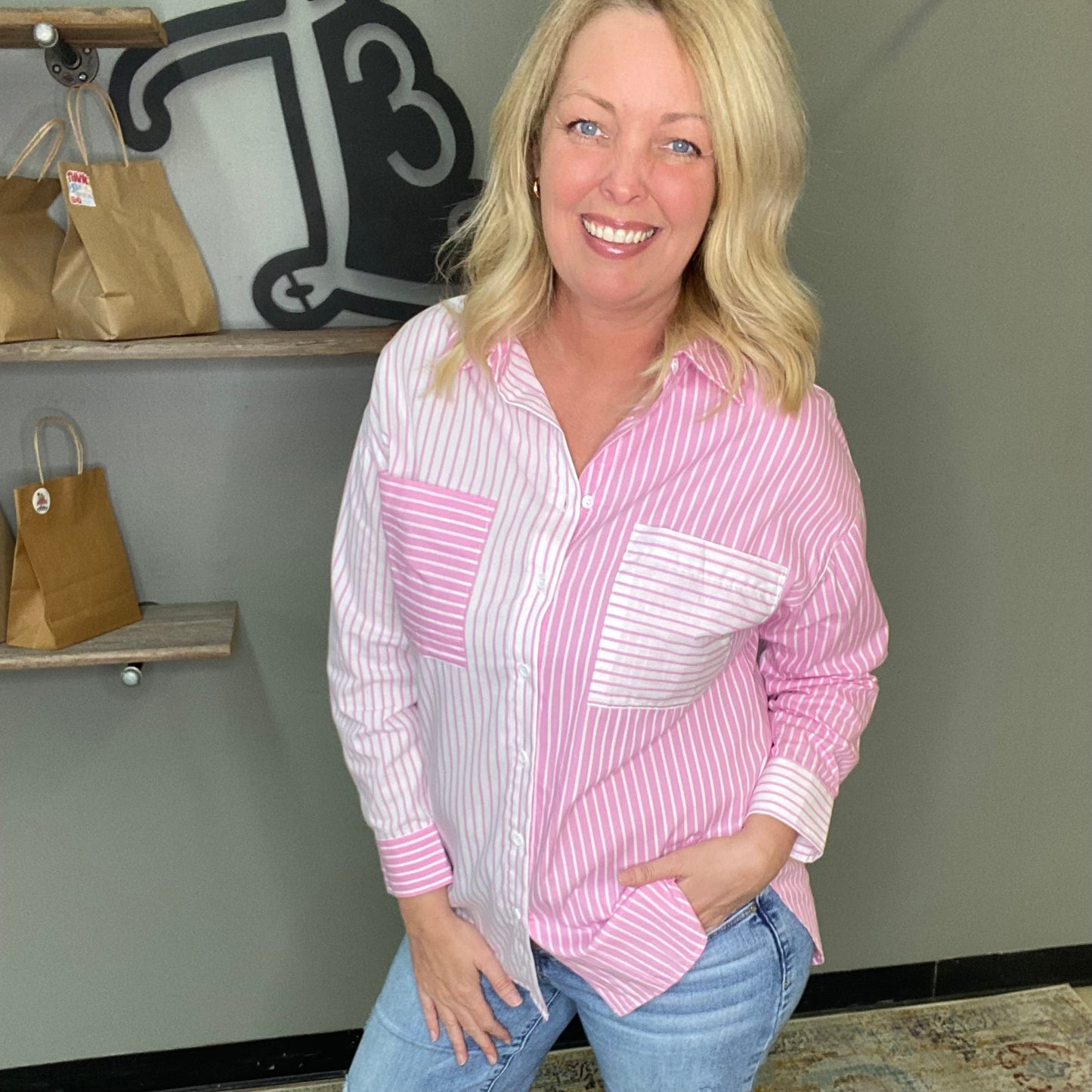 Pink Button Down