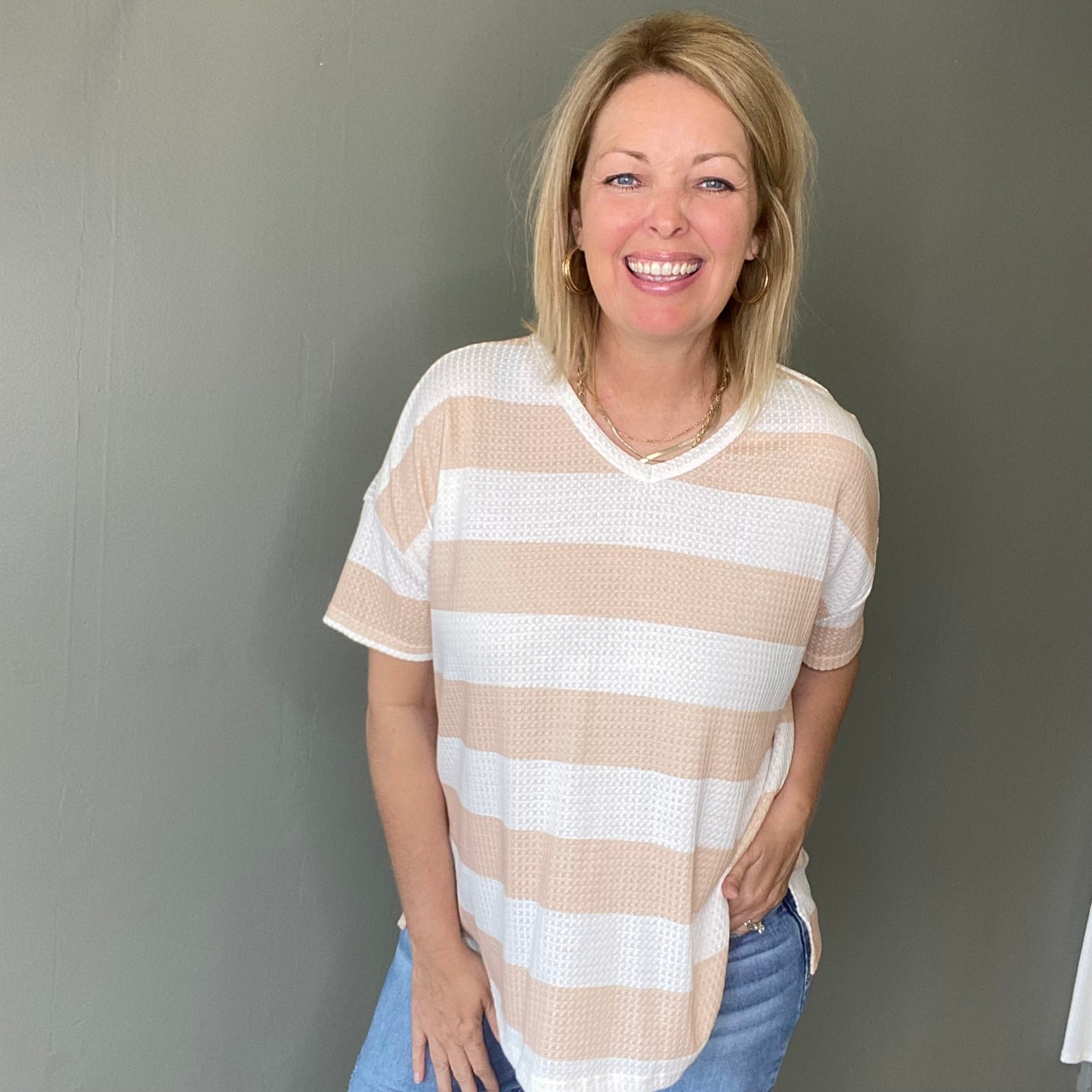 Striped Oversized Top