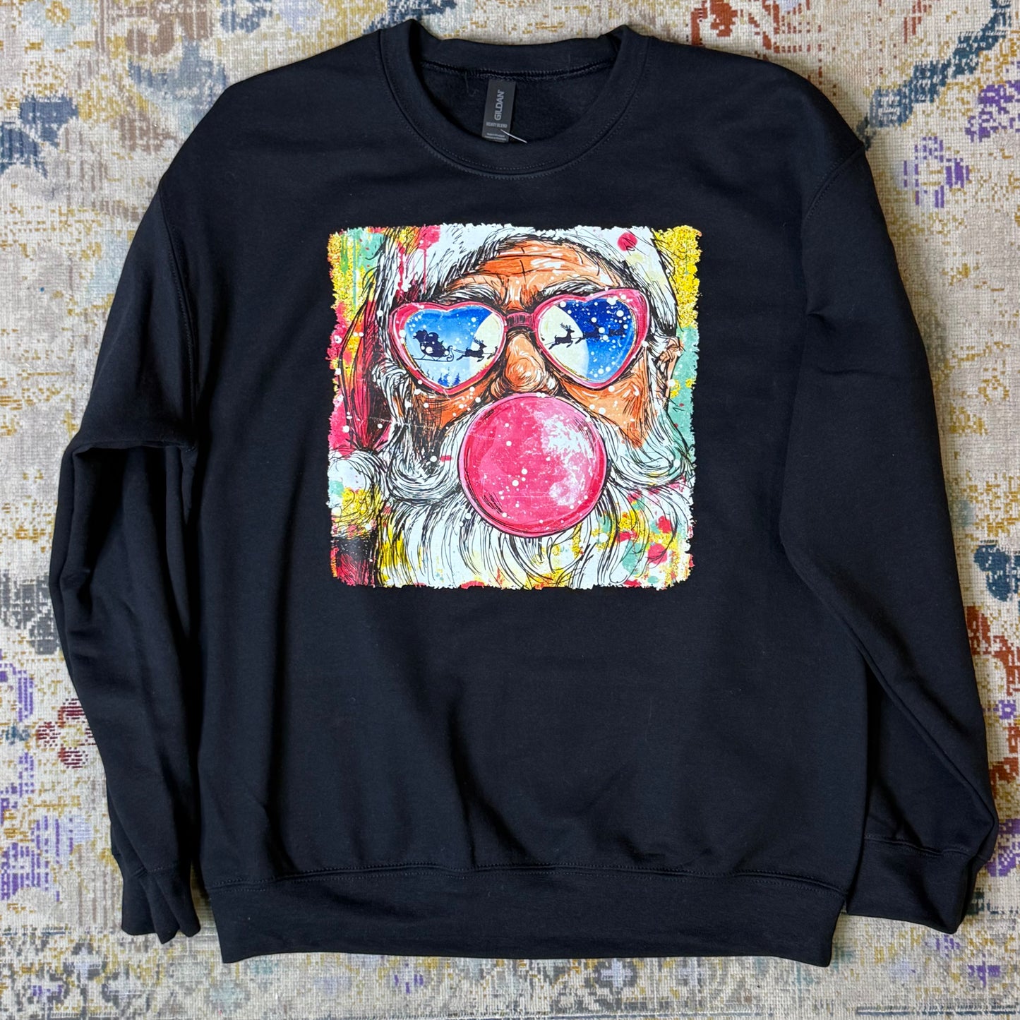 Bubble Gum Santa Crewneck