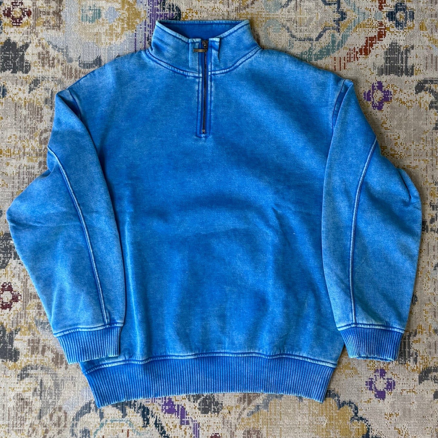 Acid Wash Quarter Zip Pullover