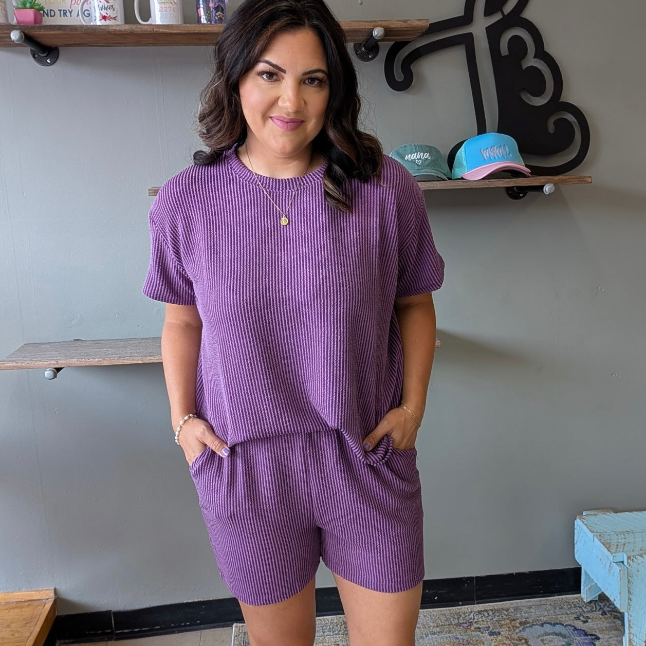 Corded Tee & Short Set