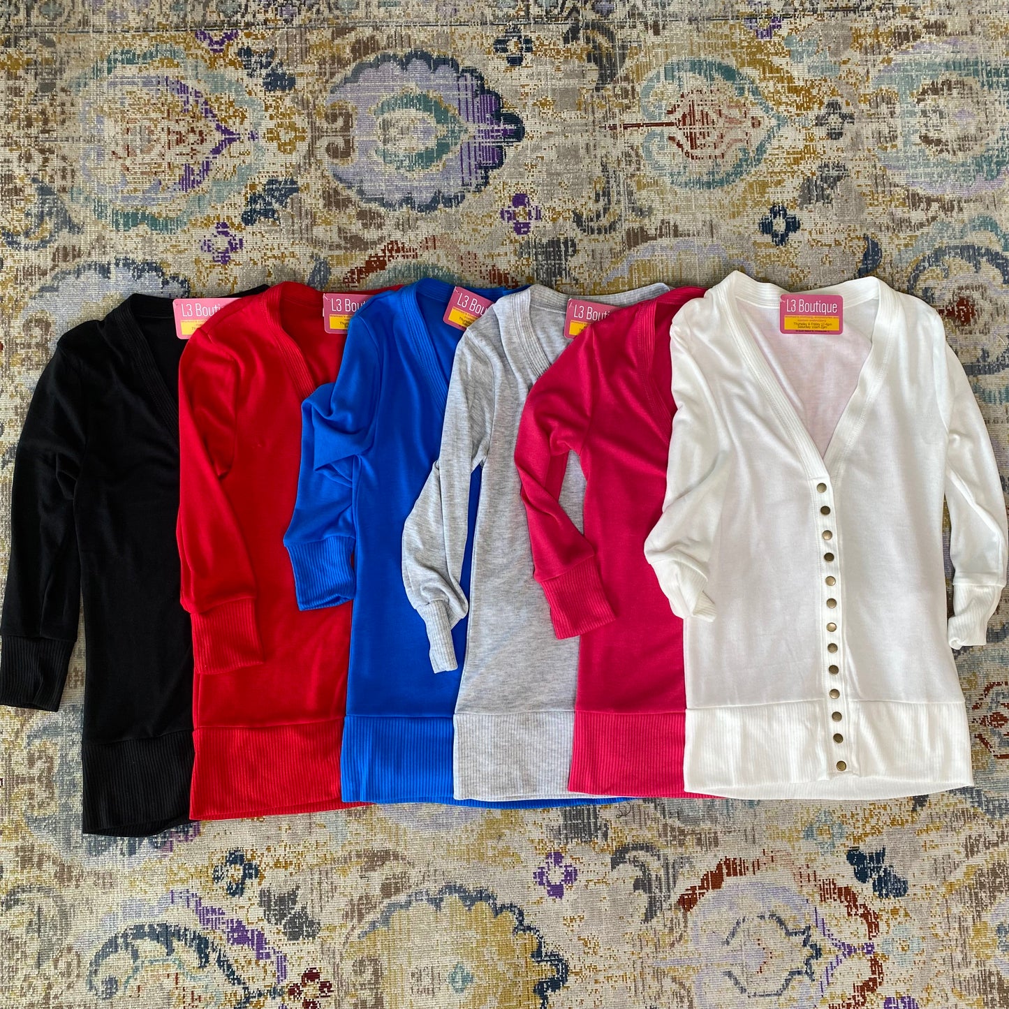 Snappy 3/4 Sleeve Cardigan