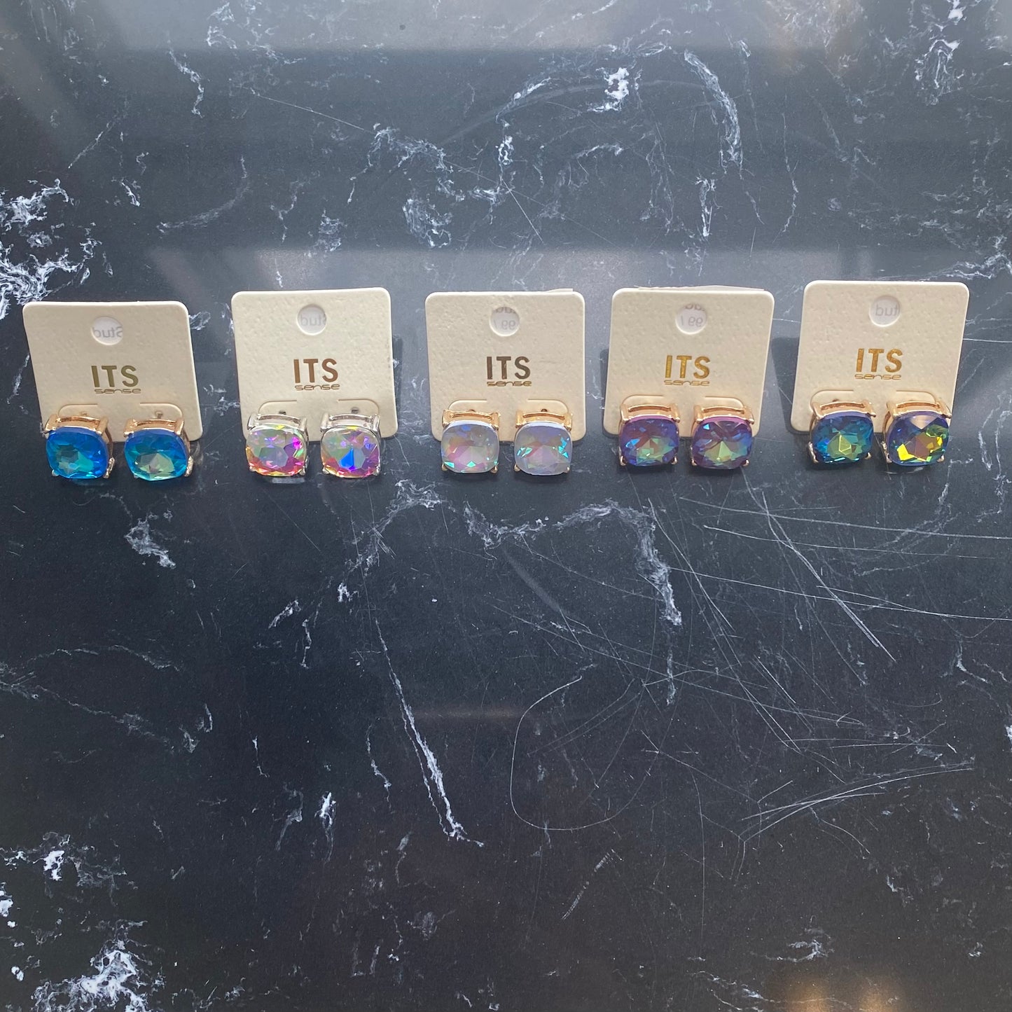 Glass Stud Earrings