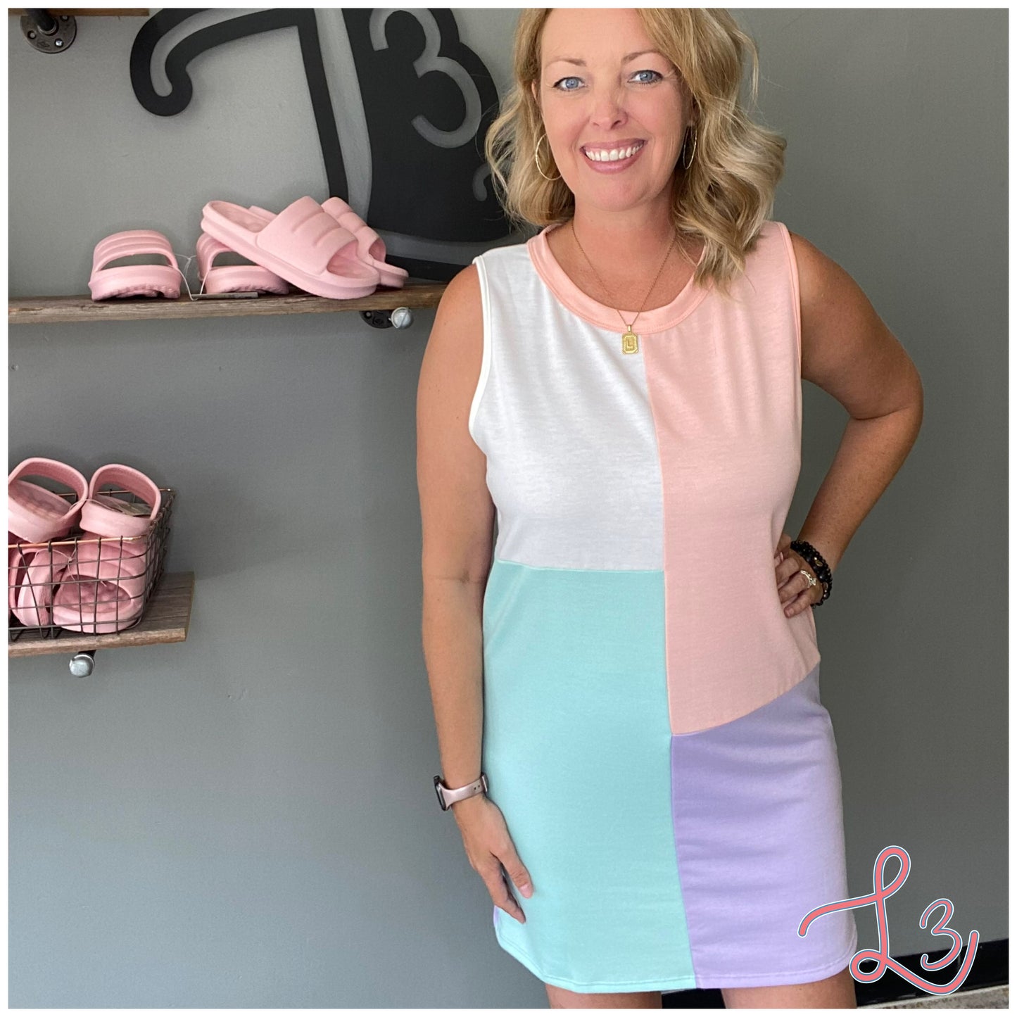 Colorblock Tank Dress