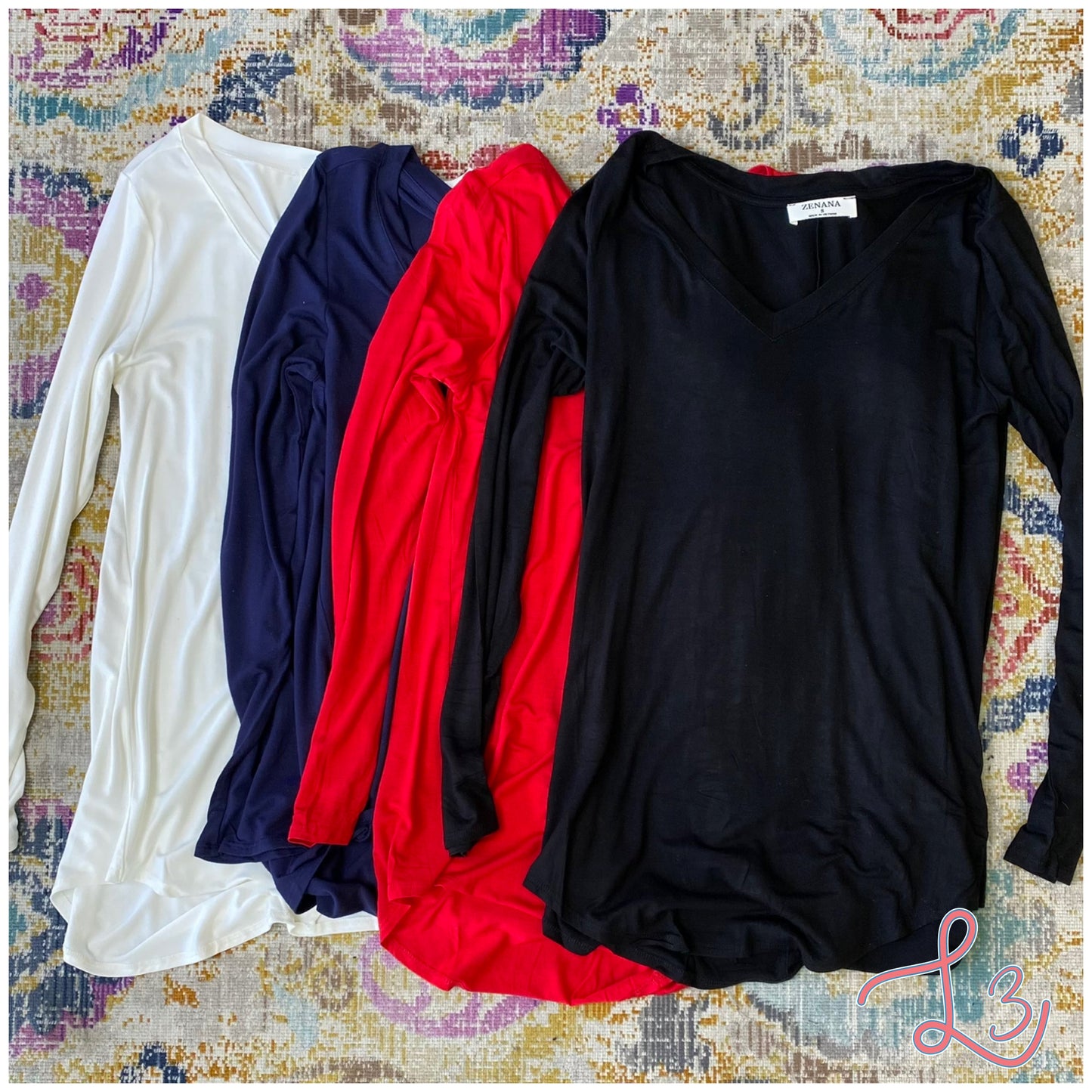 Rayon Long Sleeve Top
