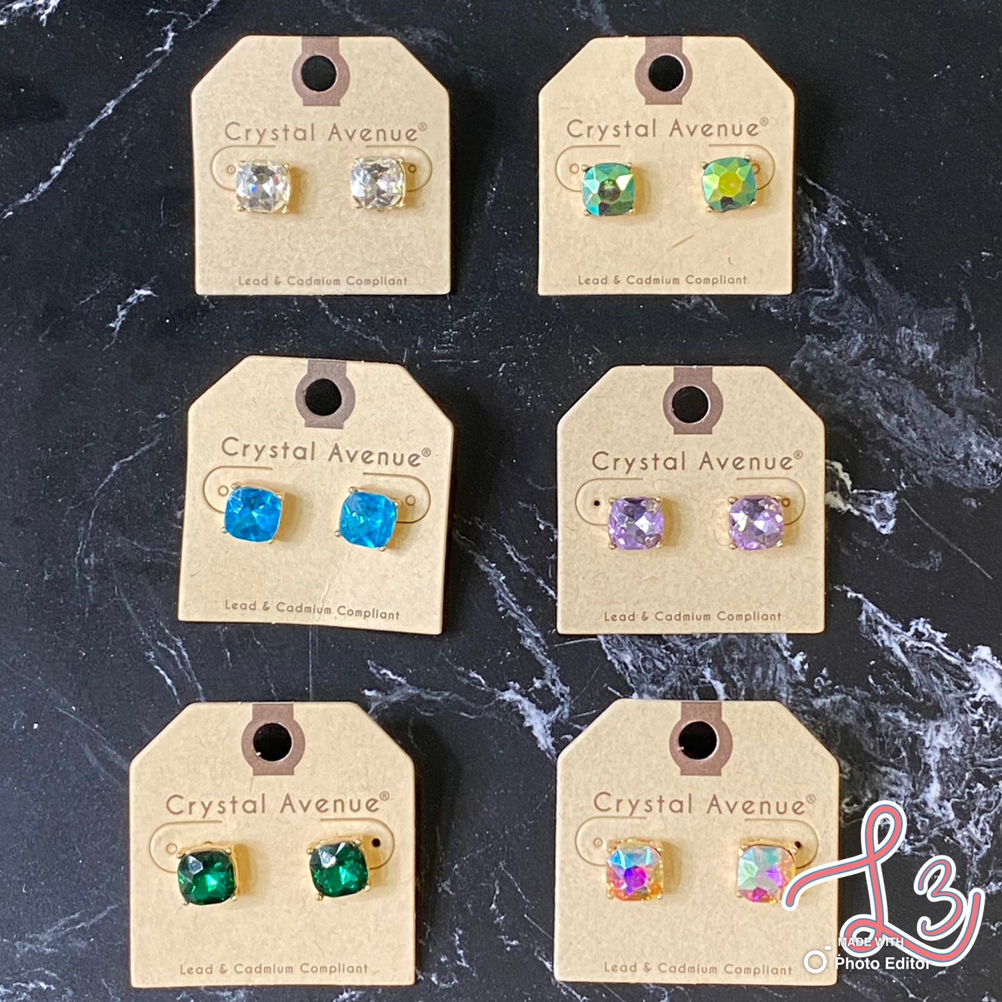 Rhinestone Stud Earrings