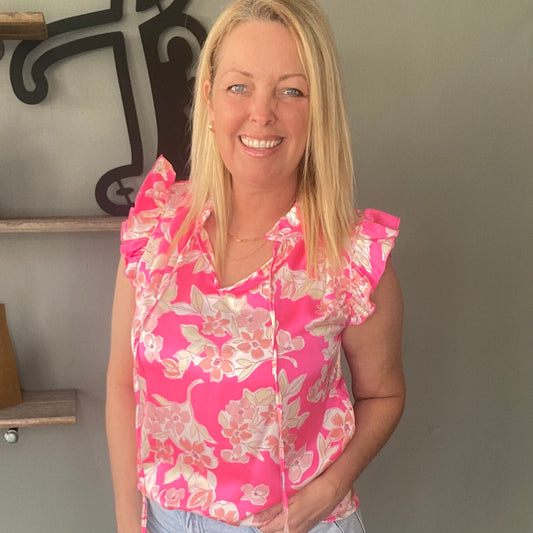 Floral Satin Top