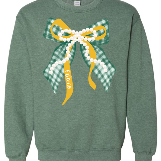 PREORDER Falcons Pearl Bow Crewneck