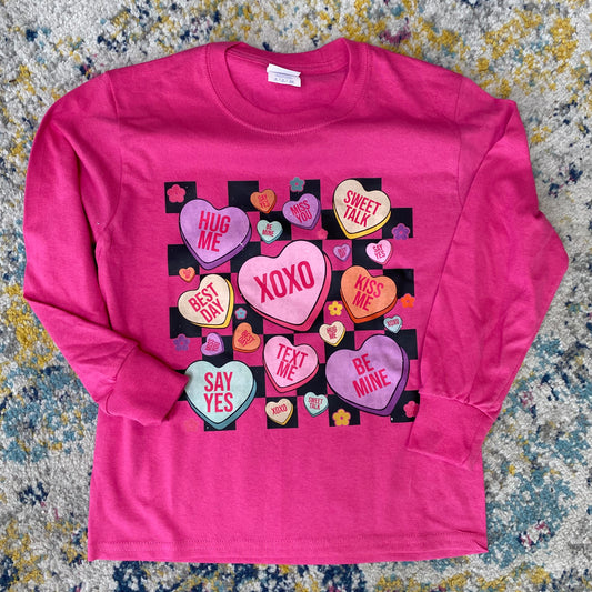Conversation Heart Long Sleeve Tee