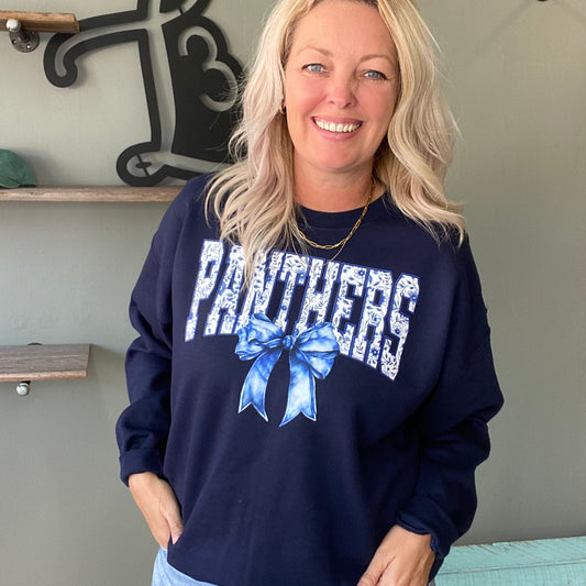 IN STOCK Panthers Bow Crewneck