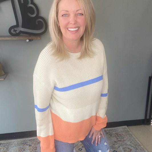 Colorblock Striped Sweater