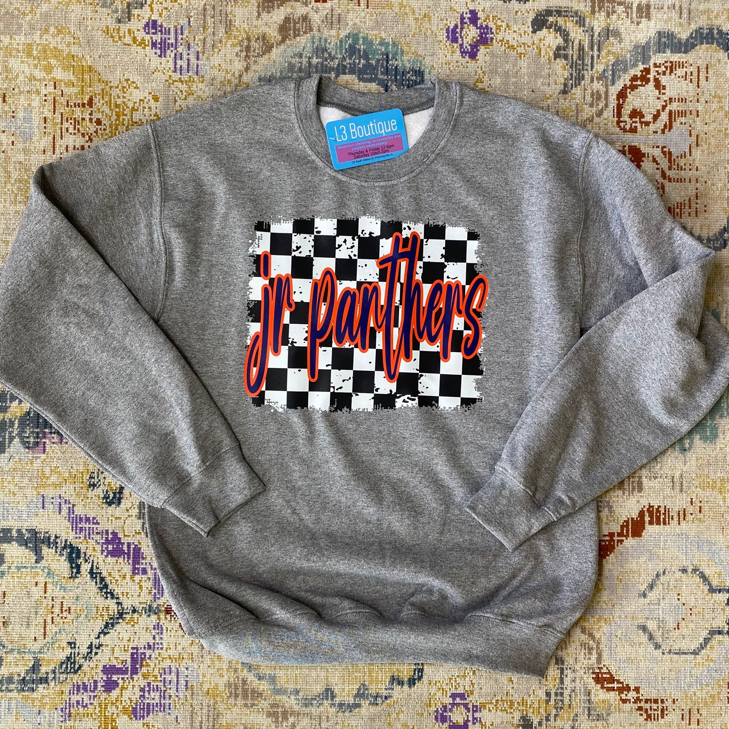 Checked Mascot Crewneck