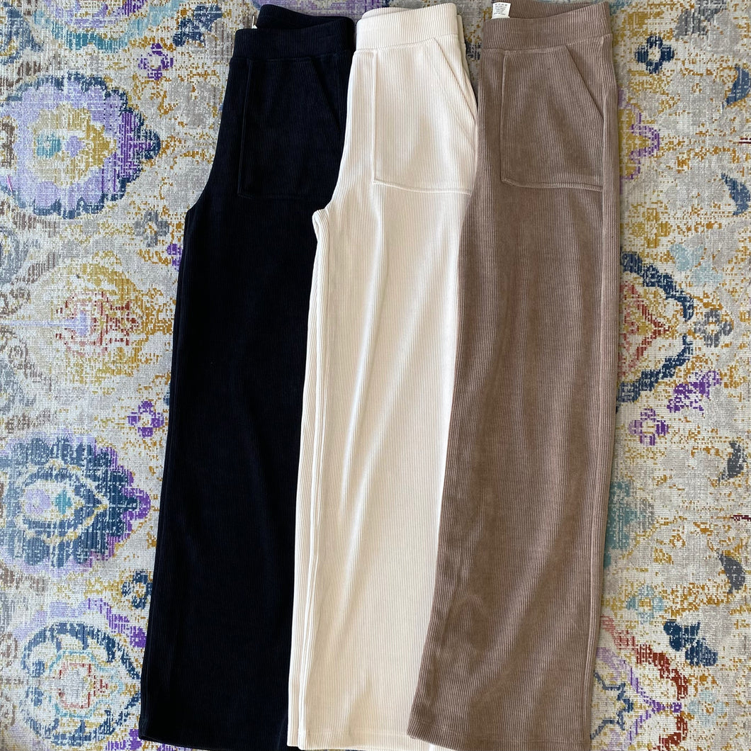 Wide Leg Corduroy Pants