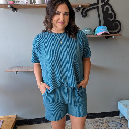 Corded Tee & Short Set