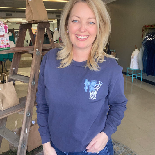 Hoop & Bow Embroidered Long Sleeve Tee