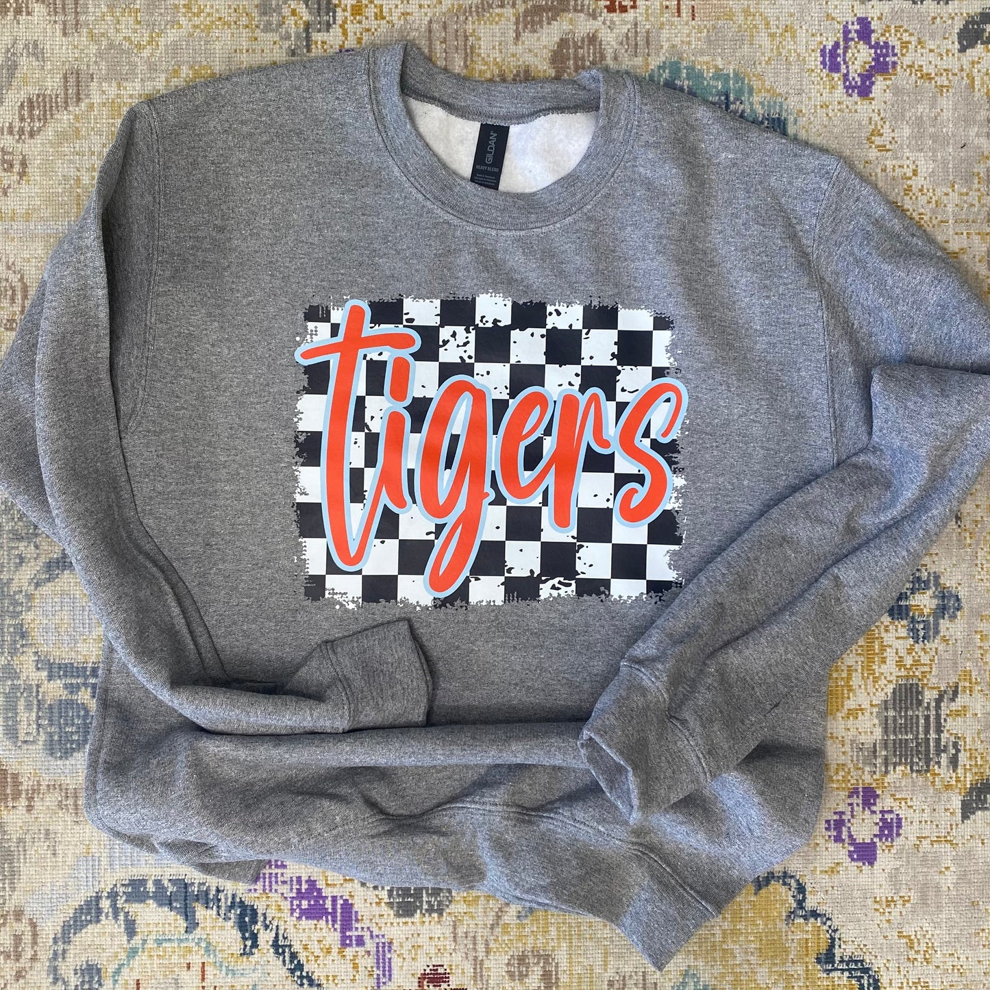 Checked Mascot Crewneck