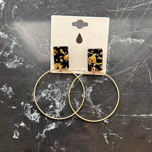 Black/Gold Earrings