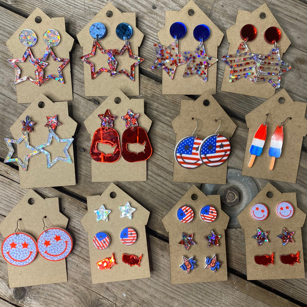 Red, White & Blue Earrings