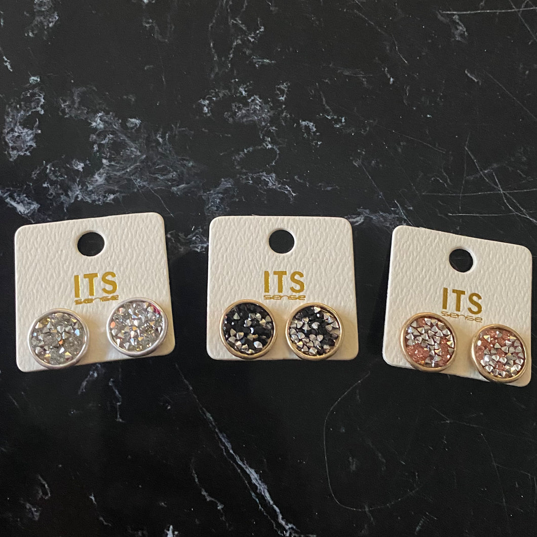 Glitter Stone Studs