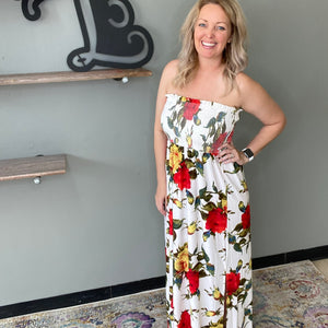Ivory Floral Maxi