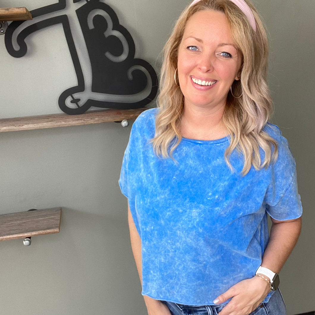 Acid Wash Crop Top