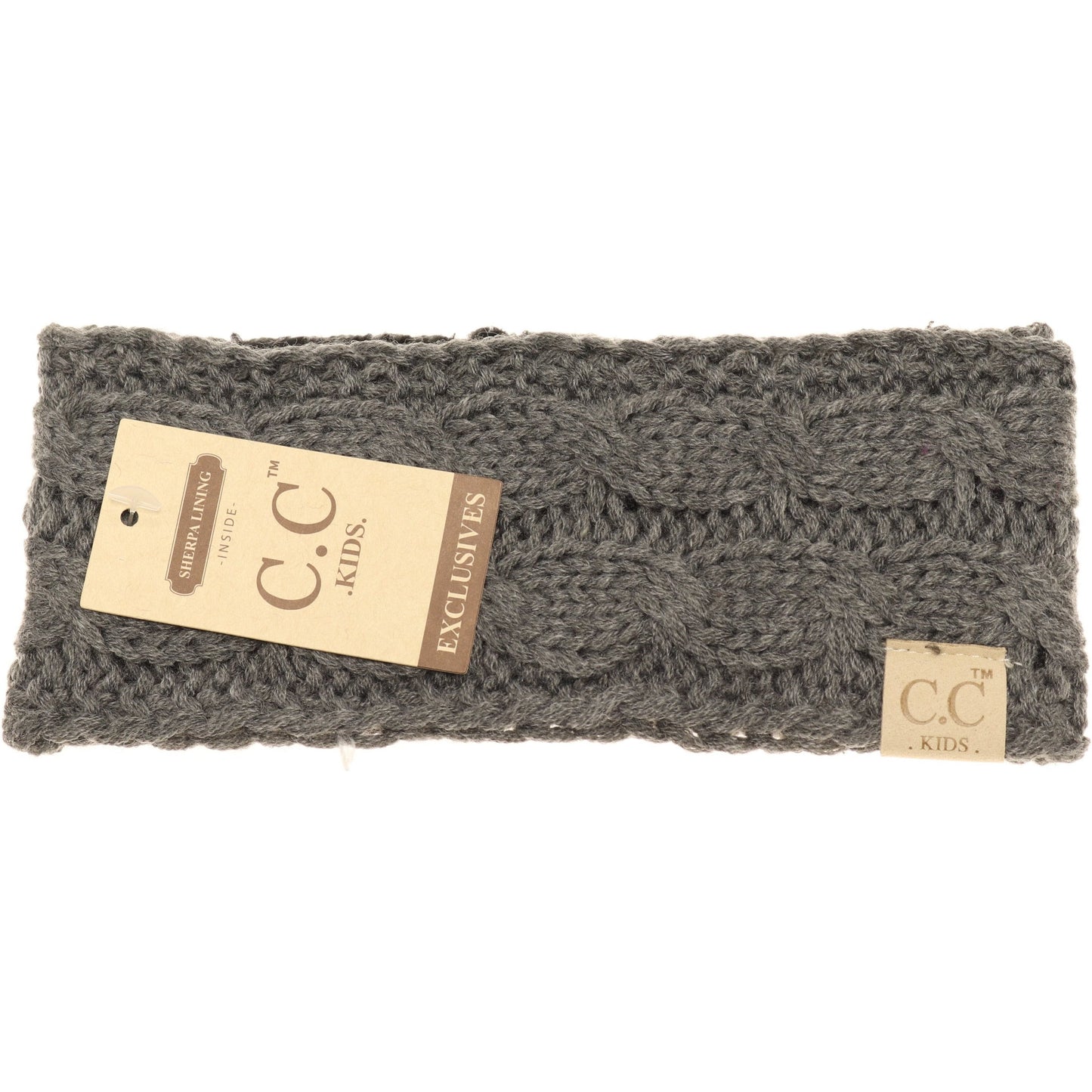 KIDS Solid Cable Knit CC Head Wrap