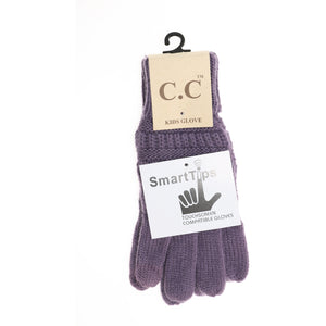 KIDS Solid Cable Knit C.C Gloves
