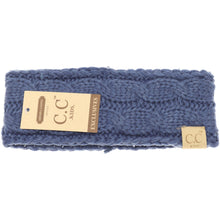 Load image into Gallery viewer, KIDS Solid Cable Knit CC Head Wrap