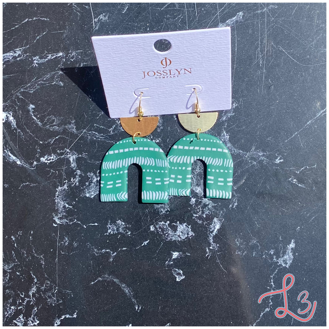 Clay Gold Accent Earrings
