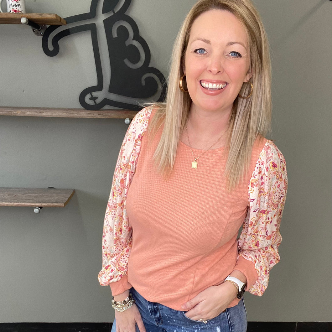 Paisley Sleeve Top