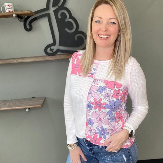 Pink & Purple Floral Top