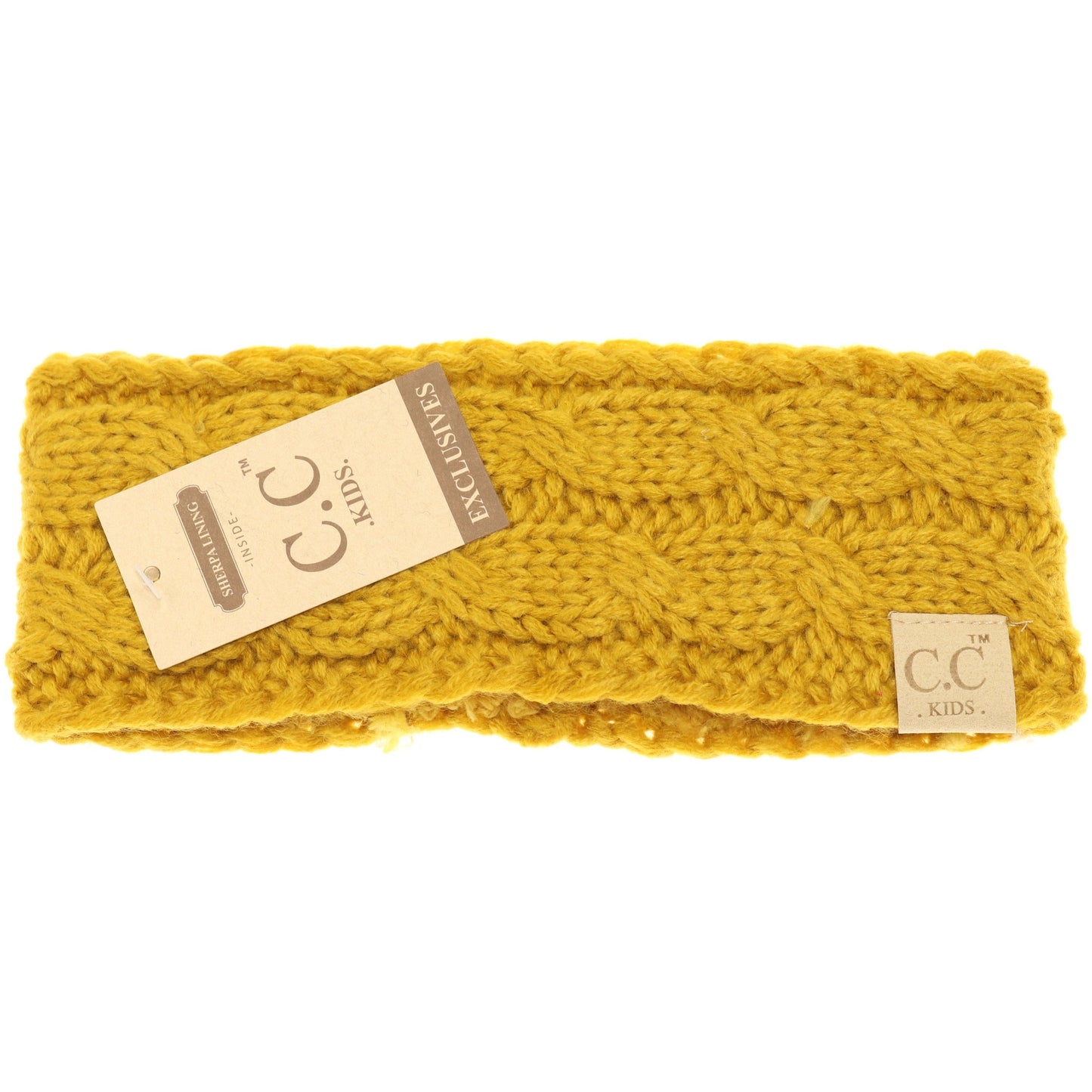 KIDS Solid Cable Knit CC Head Wrap