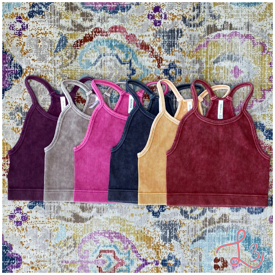 Ribbed Cropped Camis
