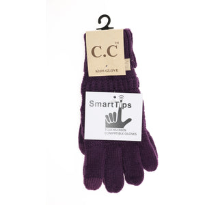KIDS Solid Cable Knit C.C Gloves