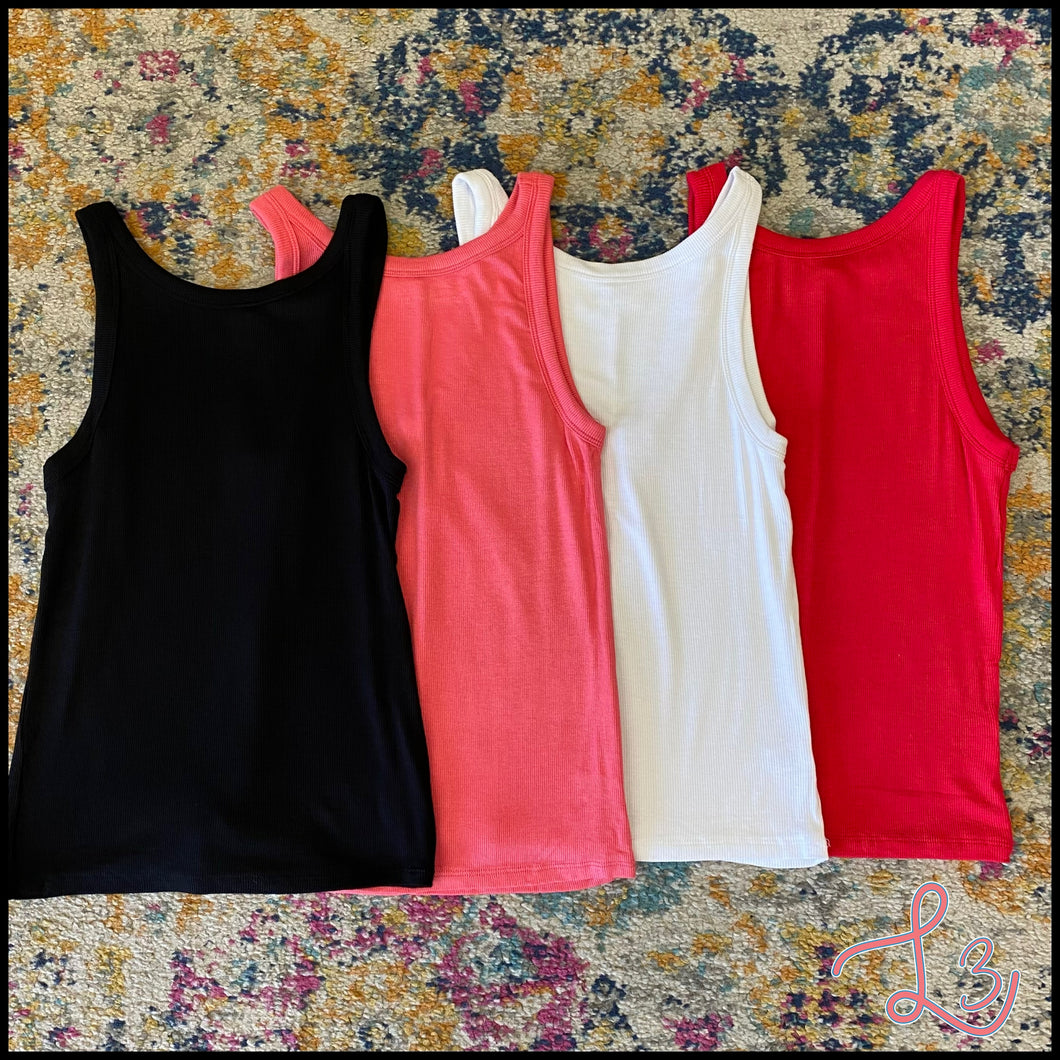 Rayon Ribbed Tank