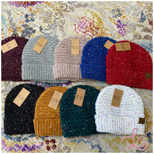 Confetti Boucle Knit Cuff Beanie