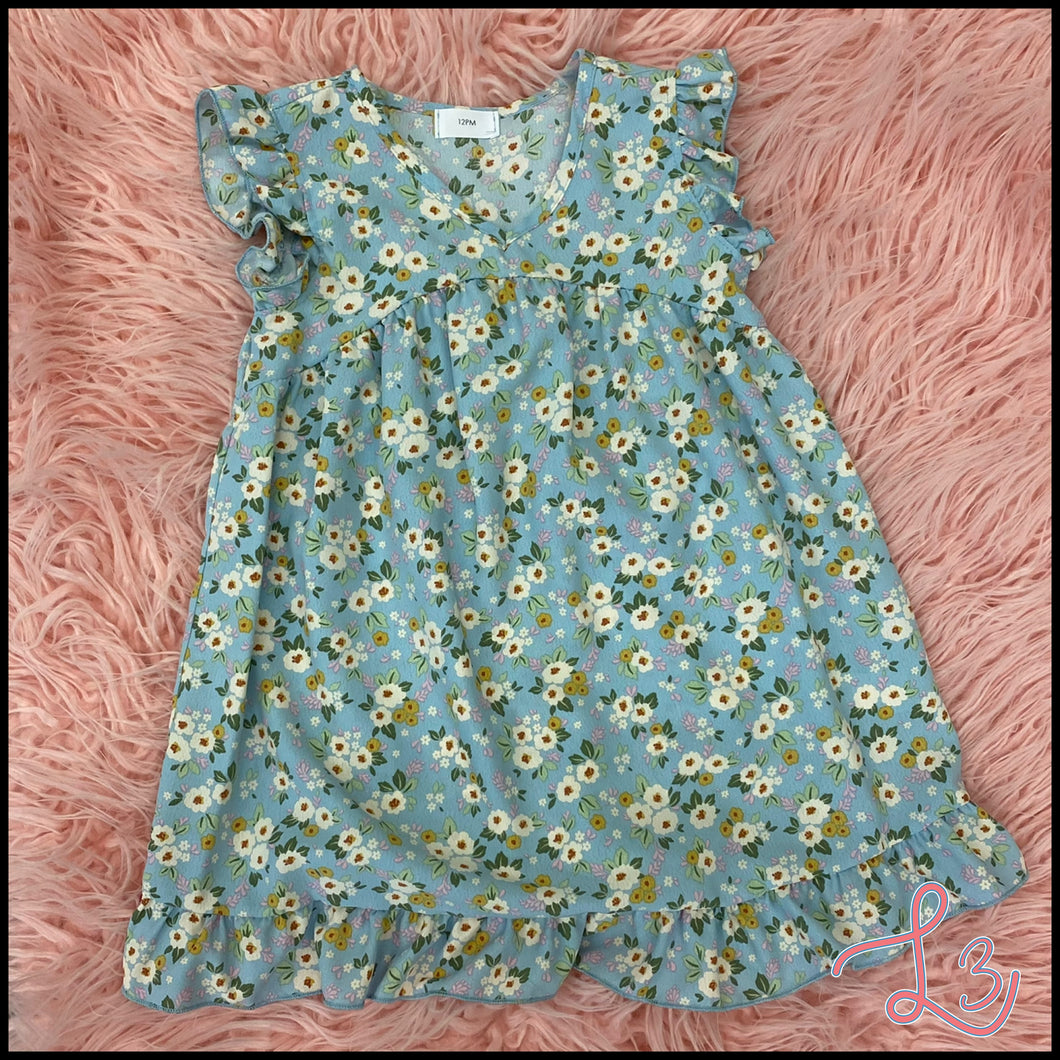 V-Neck Floral  Mini Dress-Youth