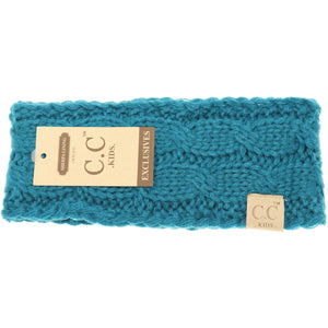 KIDS Solid Cable Knit CC Head Wrap
