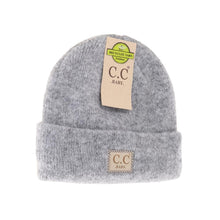 Load image into Gallery viewer, BABY Soft Ribbed Leather Patch C.C Beanie