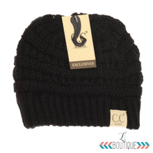 Load image into Gallery viewer, Kids Solid C.C.  Beanie-YJ847