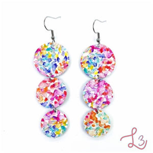 Watercolor Flower Earrings