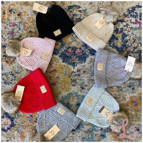 KIDS Large Patch Heathered Beanie